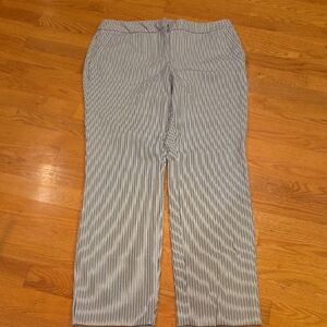 Chico's Black and White Striped Pants